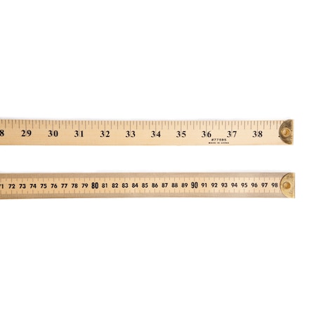 Meter Stick Ruler With Metal End, PK6